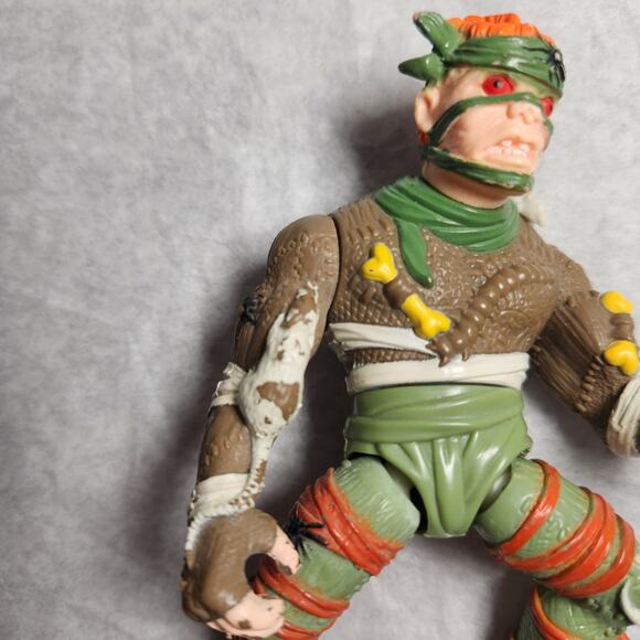 TMNT Vintage 4.5" General Traag And 4.75" Rat King Playmates 1989 Pre-owned - Picture 6 of 7